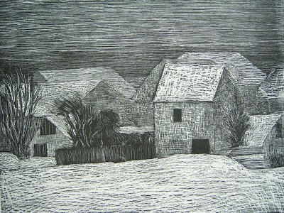 Werner Wittig, Dorf im Schnee